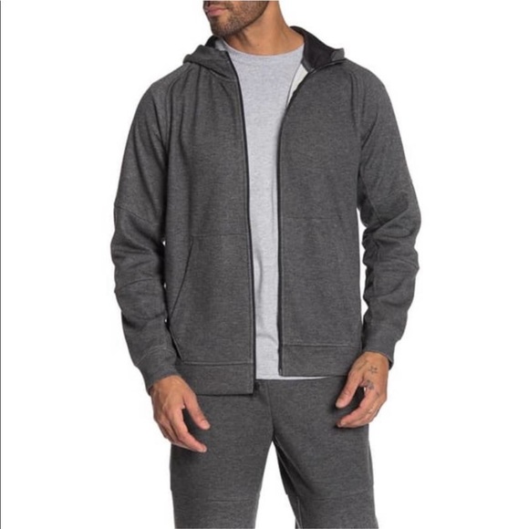 Zella Grey Athletic Zip Up Mock Neck Hoodie Sweatshirt Leisurewear Yoga XL - Picture 9 of 9